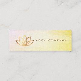 金ゴールドのはすヨガのヴィンテージの小型名刺 スキニー名刺