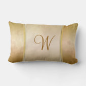 金ゴールドのばら色の大理石のパーソナライズ ランバークッション (裏面)