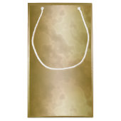 金ゴールドのばら色の大理石の小さい スモールペーパーバッグ (裏面)