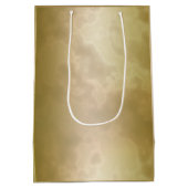 金ゴールドのばら色の大理石媒体 ミディアムペーパーバッグ (裏面)