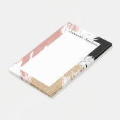 金ゴールドのばら色の金ゴールドのグリッターの巨大でアートなブラシストローク ポストイット (アングル)