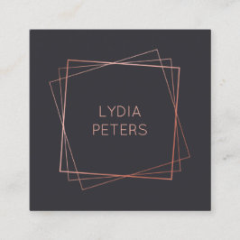 金ゴールドのばら色フレーム スクエア名刺