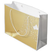 金ゴールドのぽんと鳴るシャンペン ラージペーパーバッグ (裏面アングル)