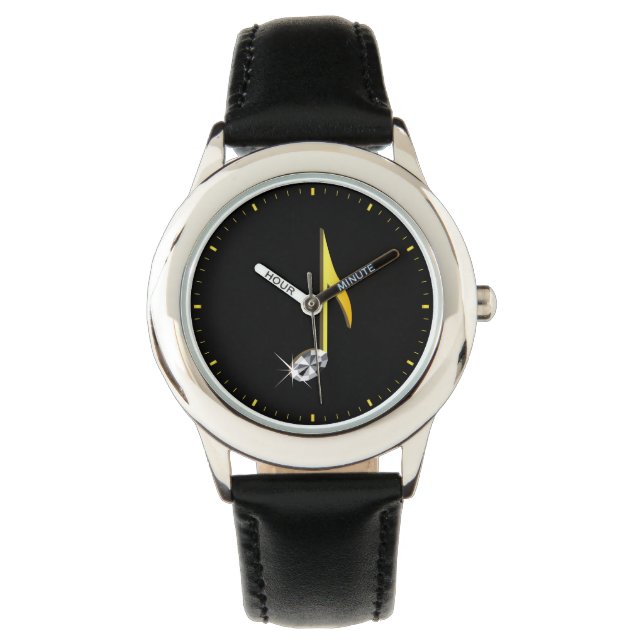 金ゴールドのアイコンミュージカル注1/8 腕時計 (正面)