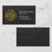 金ゴールドのアステカなインカ人のマヤのカレンダー 名刺 (正面/裏面)