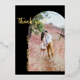 金ゴールドのアーチ写真感謝していはホイルカード 箔シーズンカード