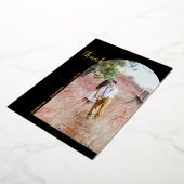 金ゴールドのアーチ写真感謝していはホイルカード 箔シーズンカード (回転した状態)