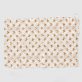 金ゴールドのアールデコパターン ゴルフタオル (横)