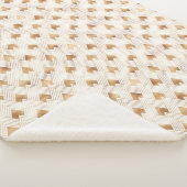 金ゴールドのアールデコパターン シェルパブランケット (3/4)