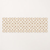 金ゴールドのアールデコパターン ヨガマット (正面(横))