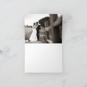 金ゴールドのアールデコファンの結婚式の写真はノート感謝していしています サンキューカード (内部)