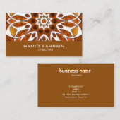 金ゴールドのイスラム教の幾何学的設計 名刺 (正面/裏面)