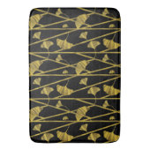 金ゴールドのイチョウ バスマット (正面縦)