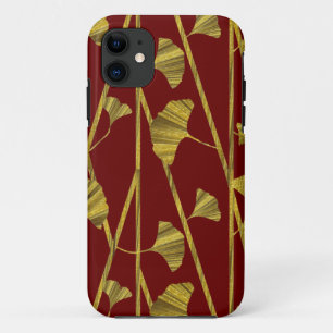 金ゴールドのイチョウ iPhone 11 ケース