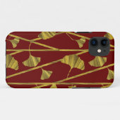 金ゴールドのイチョウ Case-Mate iPhoneケース (裏面(横))