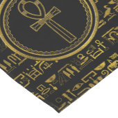 金ゴールドのエジプト人のAnkhの十字の記号 ショートテーブルランナー (コーナー)