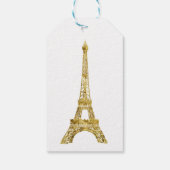 金ゴールドのエッフェル塔 ギフトタグ (裏面)
