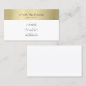 金ゴールドのエレガントでモダンでシンプルな専門の平野 名刺 (正面/裏面)