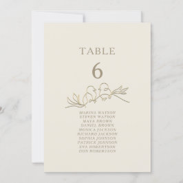 金ゴールドのエレガントな結婚式の座席表