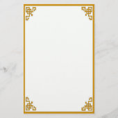 金ゴールドのオリエント急行 便箋 (正面)