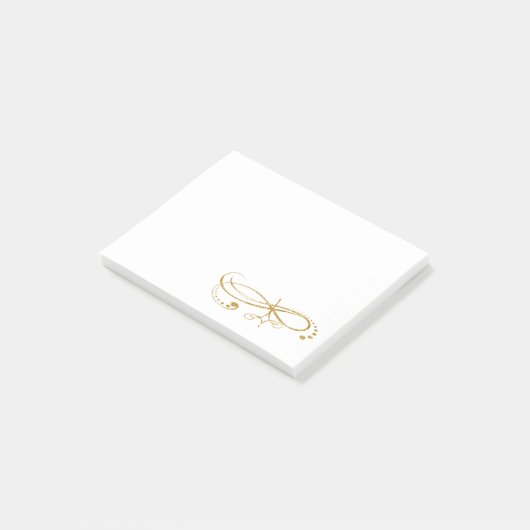 金ゴールドのオーナメントのポスト・イット ポストイット (アングル)