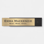 金ゴールドのカスタマイズ可能なオフィスのドアの看板 サインプレート (正面)