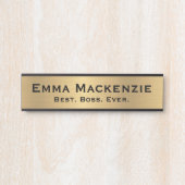 金ゴールドのカスタマイズ可能なオフィスのドアの看板 サインプレート (正面)