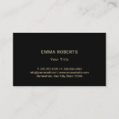 金ゴールドのカップケーキのベーカリーの菓子はモダンな紙吹雪を扱います 名刺 (裏面)