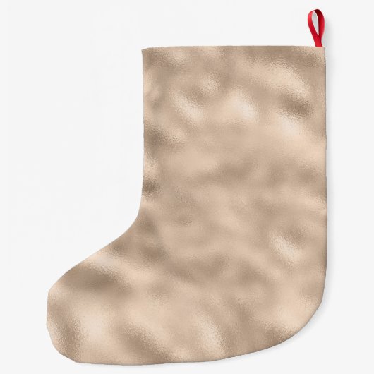 金ゴールドのガーリー華やかなグリッターのスパークルネーム ラージクリスマスストッキング (裏面)