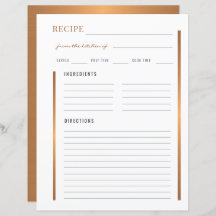 金ゴールドのキッチンエレガント空白のレシピから