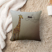 金ゴールドのキリン クッション (ブランケット)