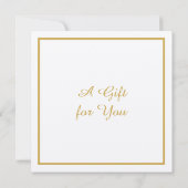 金ゴールドのギフト券テンプレート 招待状 (裏面)