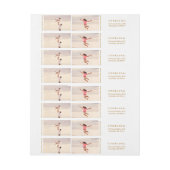 金ゴールドのクリスマスの休日の差出人住所ラベル ラップアラウンドラベル (シート)