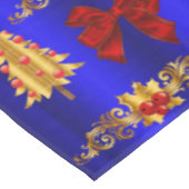 金ゴールドのクリスマスの飾り付け テーブルクロス (アングル)