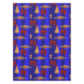 金ゴールドのクリスマスの飾り付け テーブルクロス (正面)