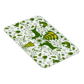 金ゴールドのクリスマスウッドランドディアバード開花 マグネット (右側)