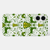 金ゴールドのクリスマスウッドランドディアバード開花 Case-Mate iPhoneケース (裏面 (横))