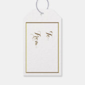 金ゴールドのクリスマスツリーのギフトのラベル ギフトタグ (裏面)