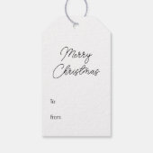 金ゴールドのクリスマスツリーのパターン(緑) ギフトタグ (裏面)