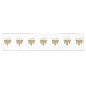 金ゴールドのクリスマスツリーのメリークリスマスのテーブルのランナー ショートテーブルランナー (横)