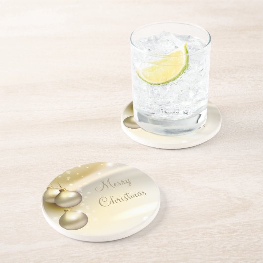 金ゴールドのクリスマスボールの金ゴールド コースター (側面)