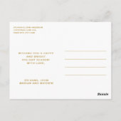 金ゴールドのクリスマス ポストカード (裏面)