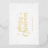 金ゴールドのクリスマス 箔シーズンカード (正面)