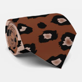 金ゴールドのグラデーションな青銅色のヒョウのプリント ネクタイ (ロール)