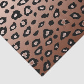 金ゴールドのグラデーションな青銅色の黒いヒョウのプリント 薄葉紙 (詳細)