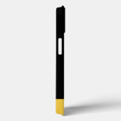 金ゴールドのグラデーション年のサルの〔占星術の〕十二宮図名ブラック Case-Mate iPhoneケース (裏面 / 右)