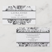 金ゴールドのグランジなダマスク織は芸術家の名刺を構成します 名刺 (正面/裏面)