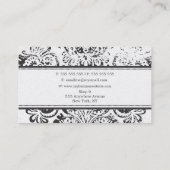 金ゴールドのグランジなダマスク織は芸術家の名刺を構成します 名刺 (裏面)