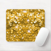 金ゴールドのグリッターおよび星の花型女性歌手のmousepad マウスパッド (マウス)