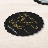 金ゴールドのグリッターによってもつれさせるチンサル ペーパーコースター (アングル)